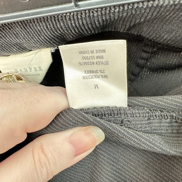 Harper Heritage Women’s Corduroy Pants M Bootcut Leg Gray Pockets - Picture 8 of 9